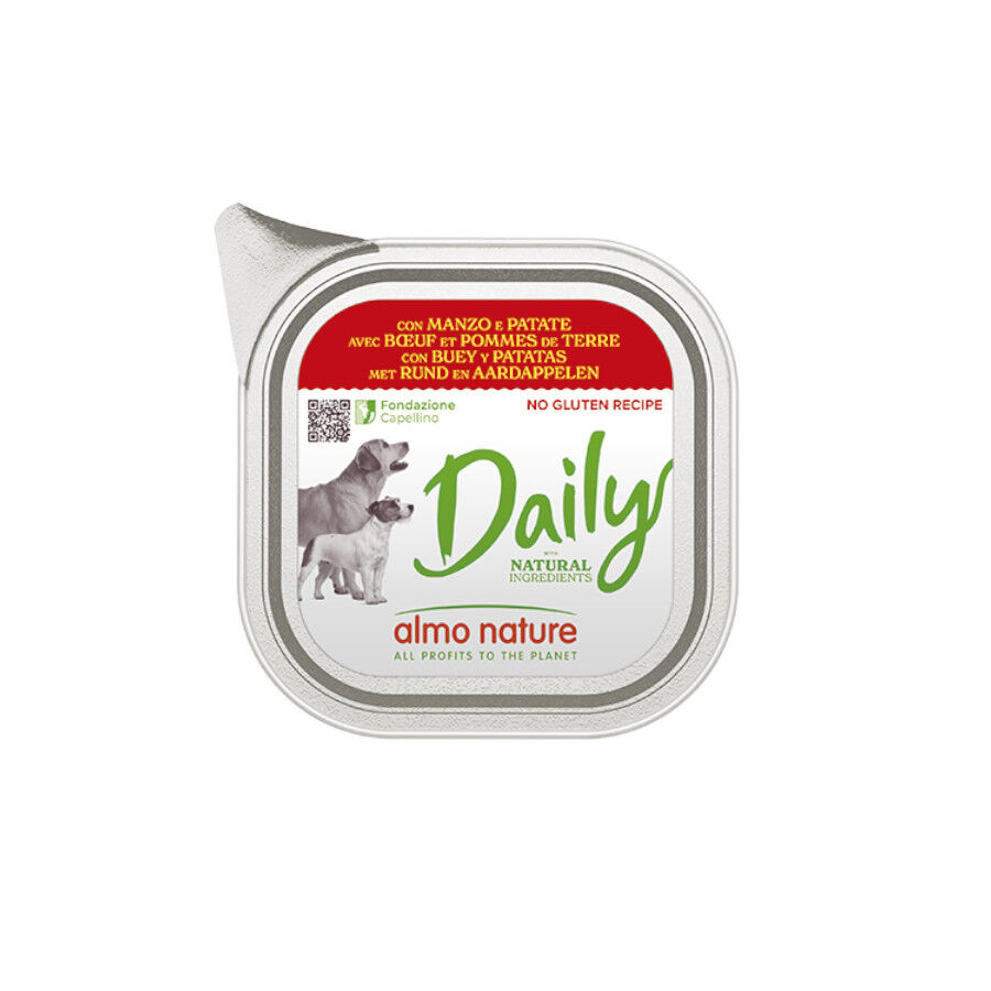 100 g  Almo Nature Bio Organic Maintenance Ternera con Patatas tarrina para perros, , large Imagen numero 1