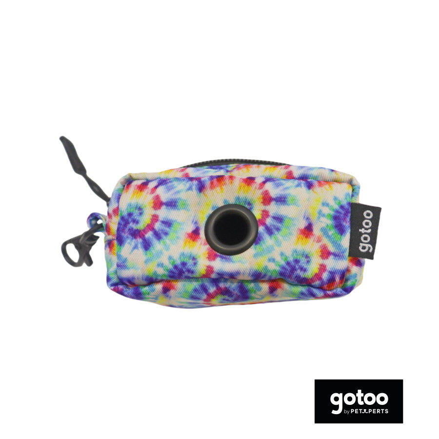 Gotoo Porta bolsas de tela tie dye azul para perros, , large indicador imagen numero 2