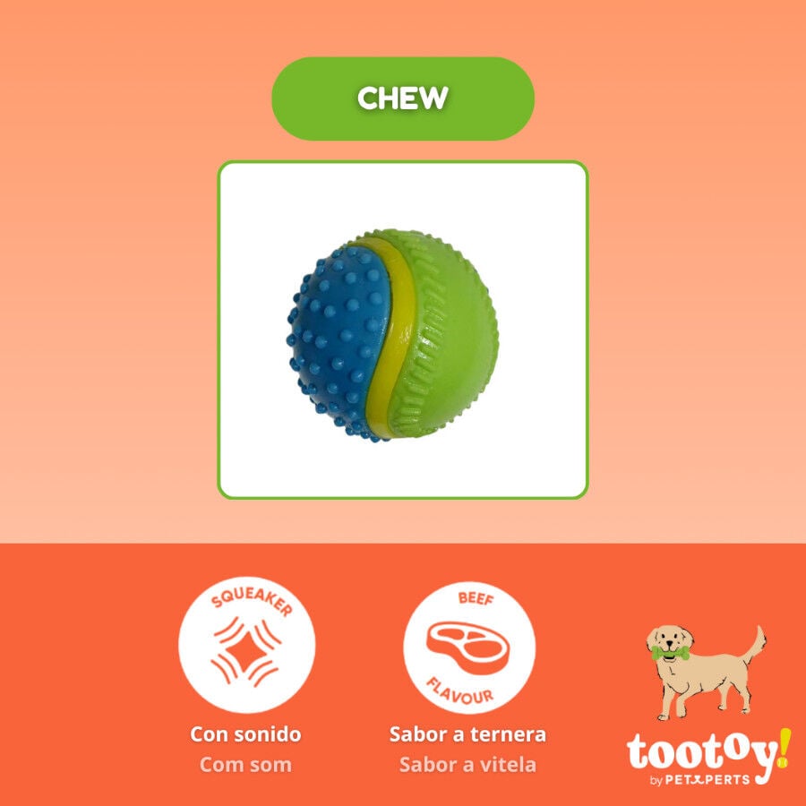 Tootoy! Pelota de Goma con Texturas para perros, , large indicador imagen numero 5