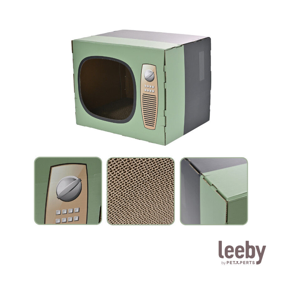 Leeby Tommy TV cama nido rascador de cart&oacute;n para gatos, , large indicador imagen numero 6
