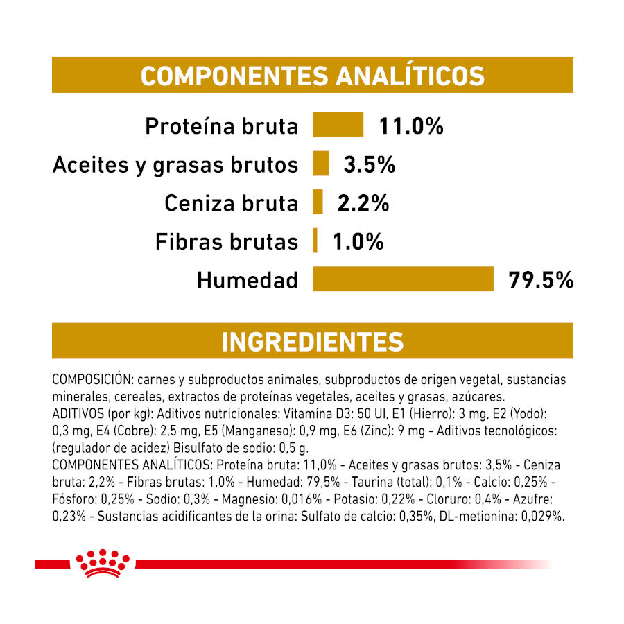 12 sobres x 85 g Royal Canin Adult Veterinary Urinary mousse sobre para gatos, , large indicador imagen numero 6