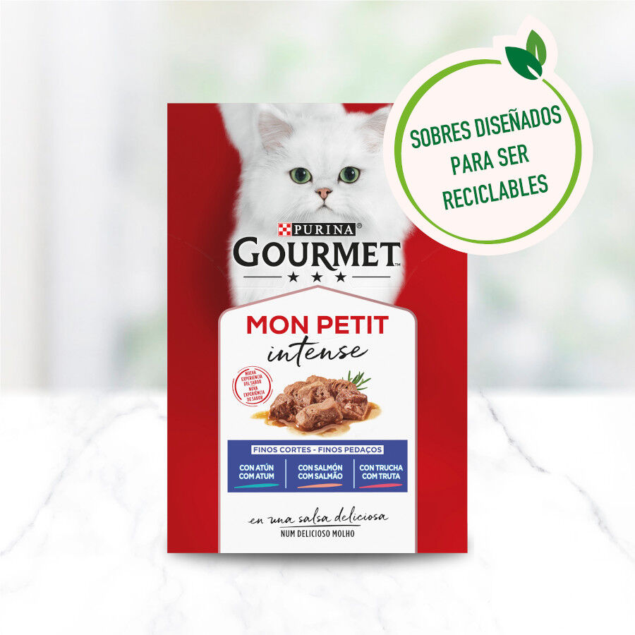 6 sobres x 50 g Gourmet Mon Petit Selecci&oacute;n Pescados en salsa sobre para gatos, , large Imagen numero 3