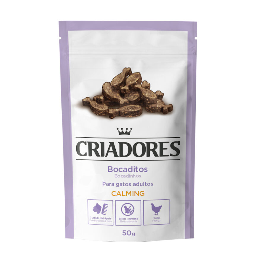 50 g Criadores Bocaditos Calming de Pollo snack para gatos, , large Imagen numero 1