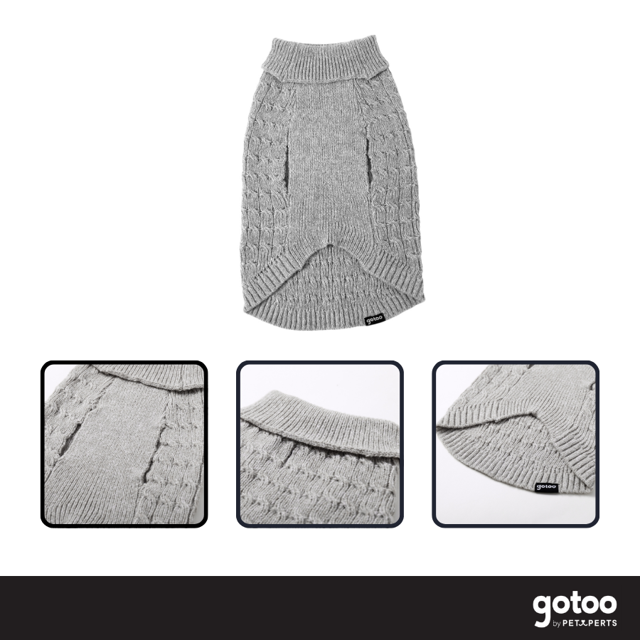 Gotoo Jersey de Punto Gris para perros, , large indicador imagen numero 3