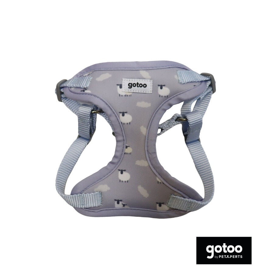 Gotoo Arn&eacute;s ajustable estampado ovejitas gris para cachorros