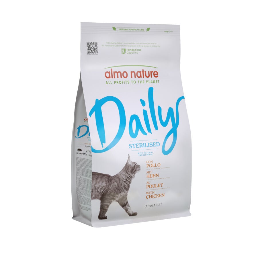 1.2 kg Almo Nature Daily Sterilised Pollo pienso para gatos, , large Imagen numero 1