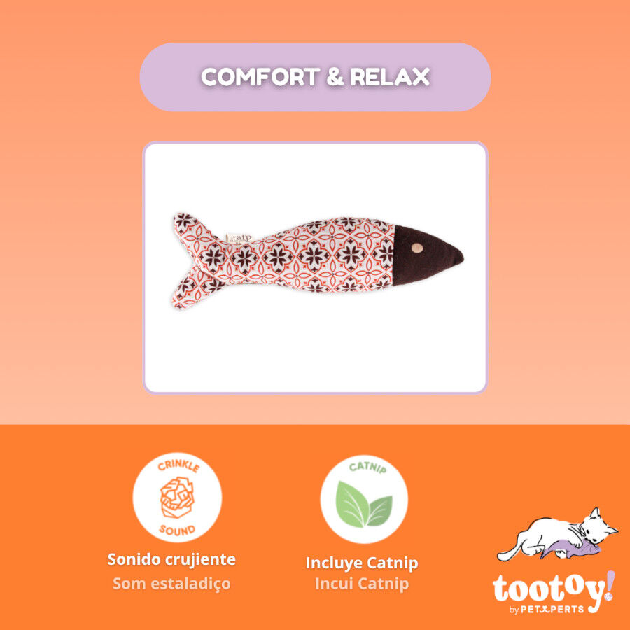 Tootoy! Peluche Pez con Catnip Estampado para gatos, , large indicador imagen numero 3