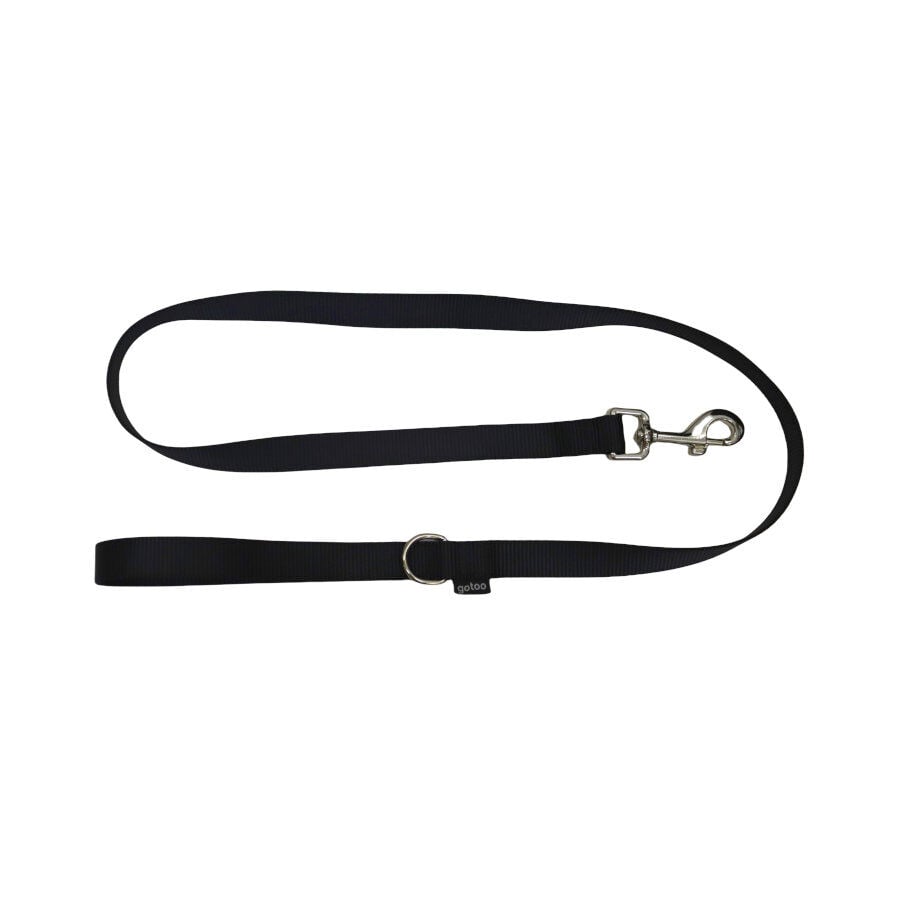 Gotoo Correa de nylon negra para perros, , large Imagen numero 1