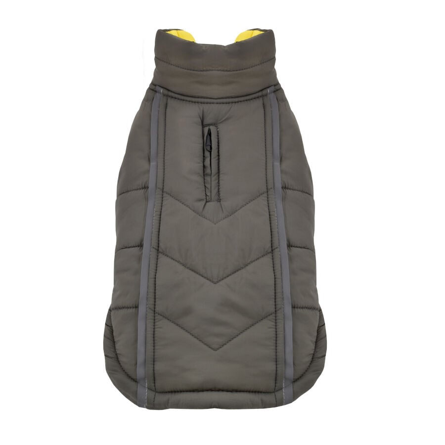 Outech Abrigo Reversible Gris y Amarillo para perros, , large indicador imagen numero 4