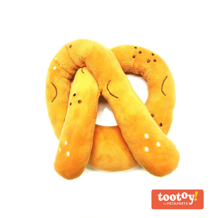Tootoy! Comfort Baked Pretzel Cuddler peluche con sonido para perros, , large Imagen numero 1