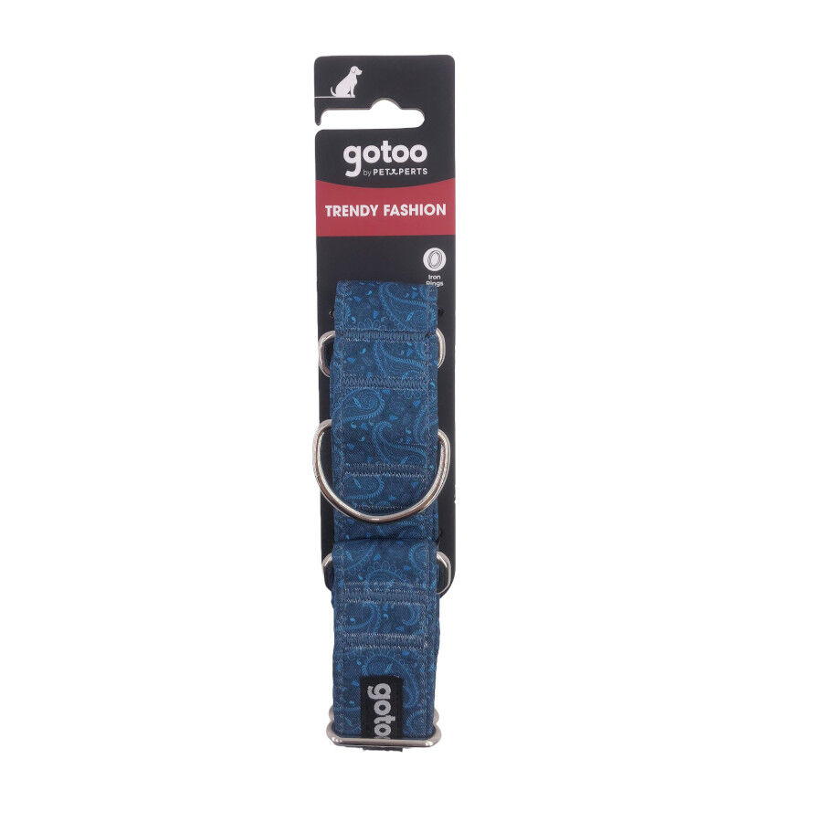 Gotoo Collar martingale estampado azul para perros, , large indicador imagen numero 4