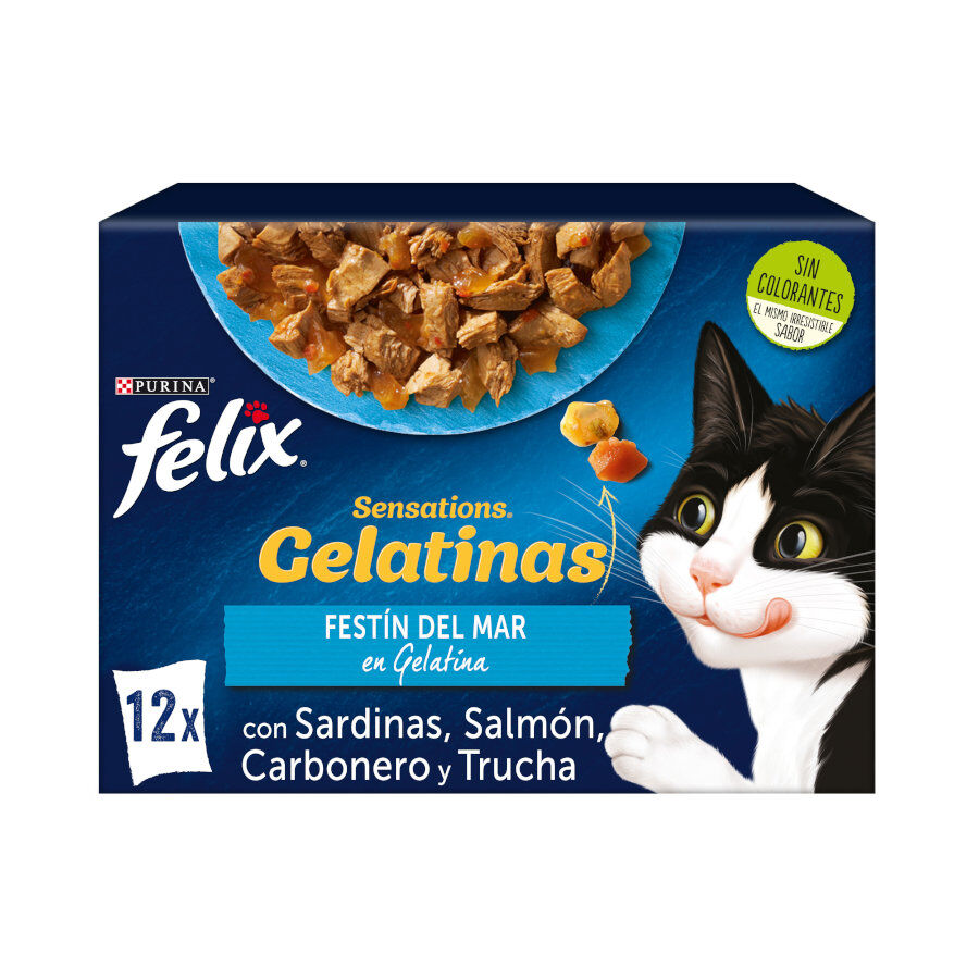 Felix Sensations Fest&iacute;n del Mar sobres en gelatina para gatos