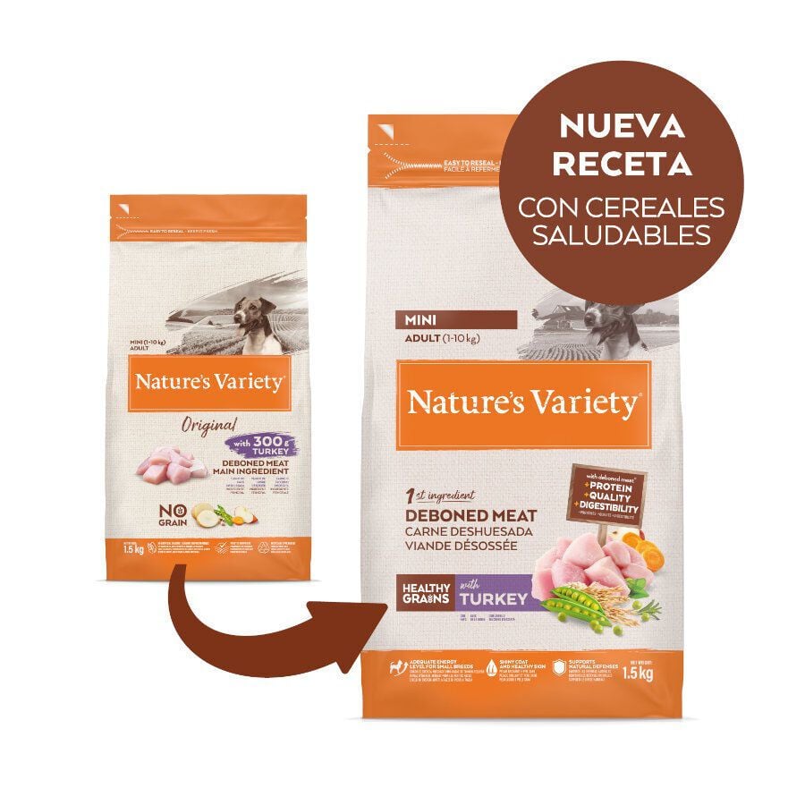 3 kg Nature's Variety Healthy Grain Adult Mini Pavo pienso para perros, , large Imagen numero 2