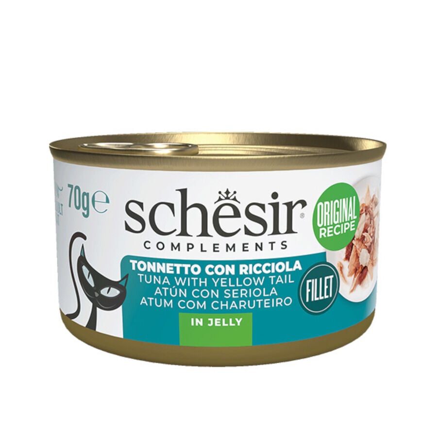 Schesir At&uacute;n con Seriola en Gelatina lata para gatos