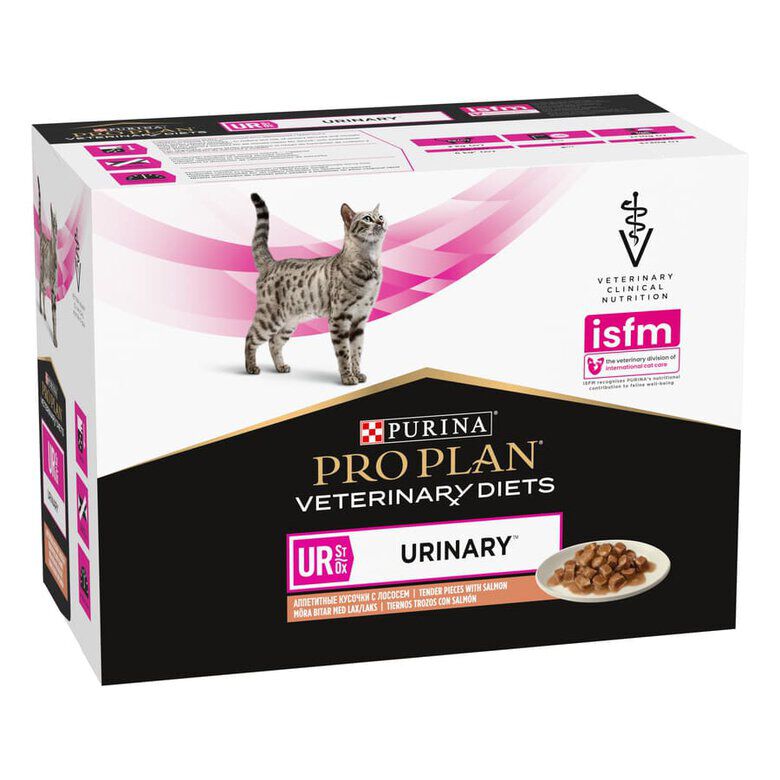 10 sobres x 85 g Pro Plan Veterinary Diets Feline UR Salm&oacute;n  x 85 g, , large indicador imagen numero 1