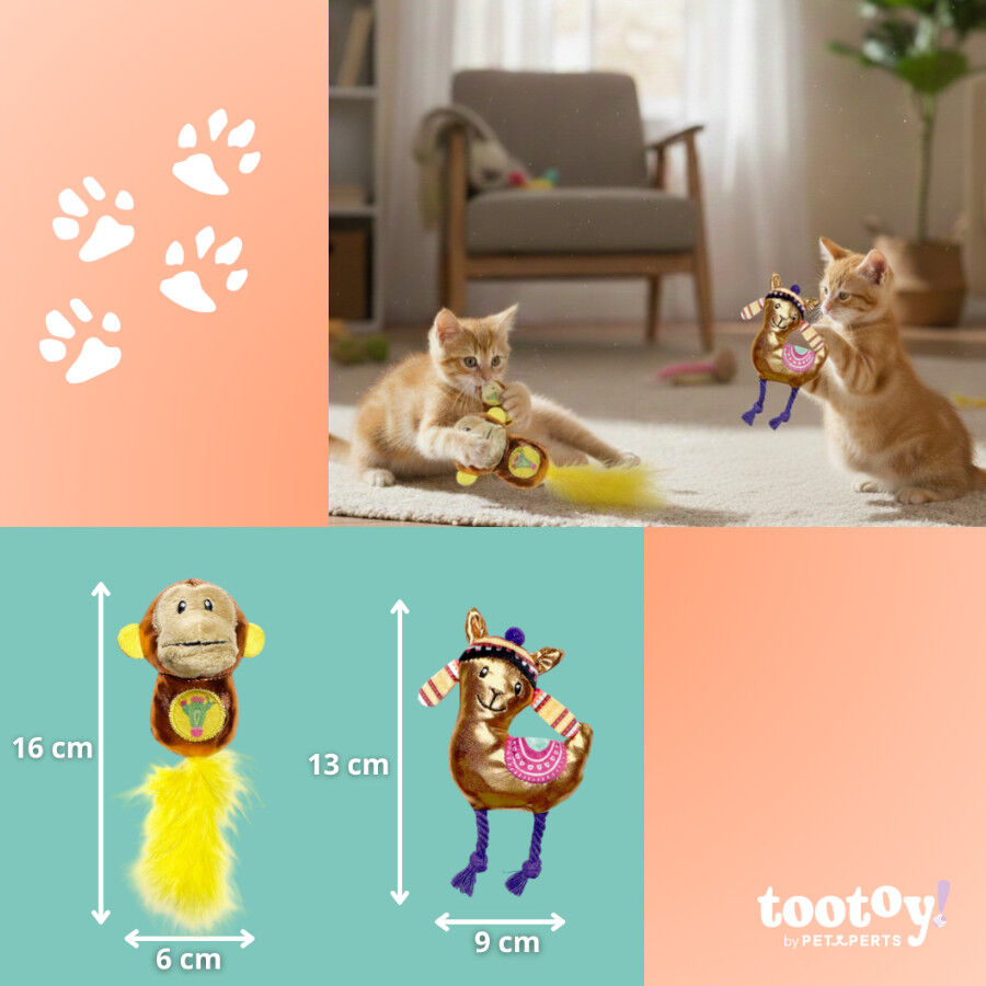 Tootoy! Peluches con Catnip Monkey & Alpaca para gatitos, , large indicador imagen numero 6