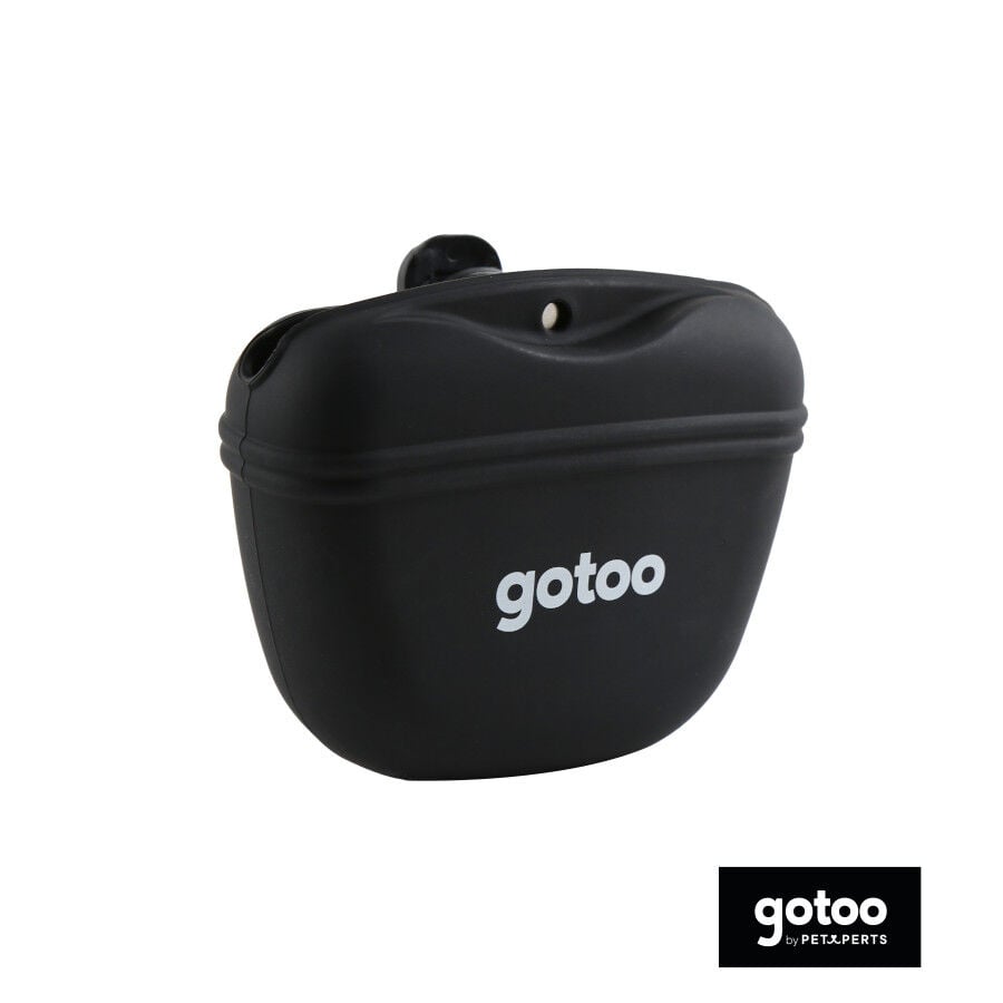 Gotoo Porta premio de silicona negro para perros, , large indicador imagen numero 2