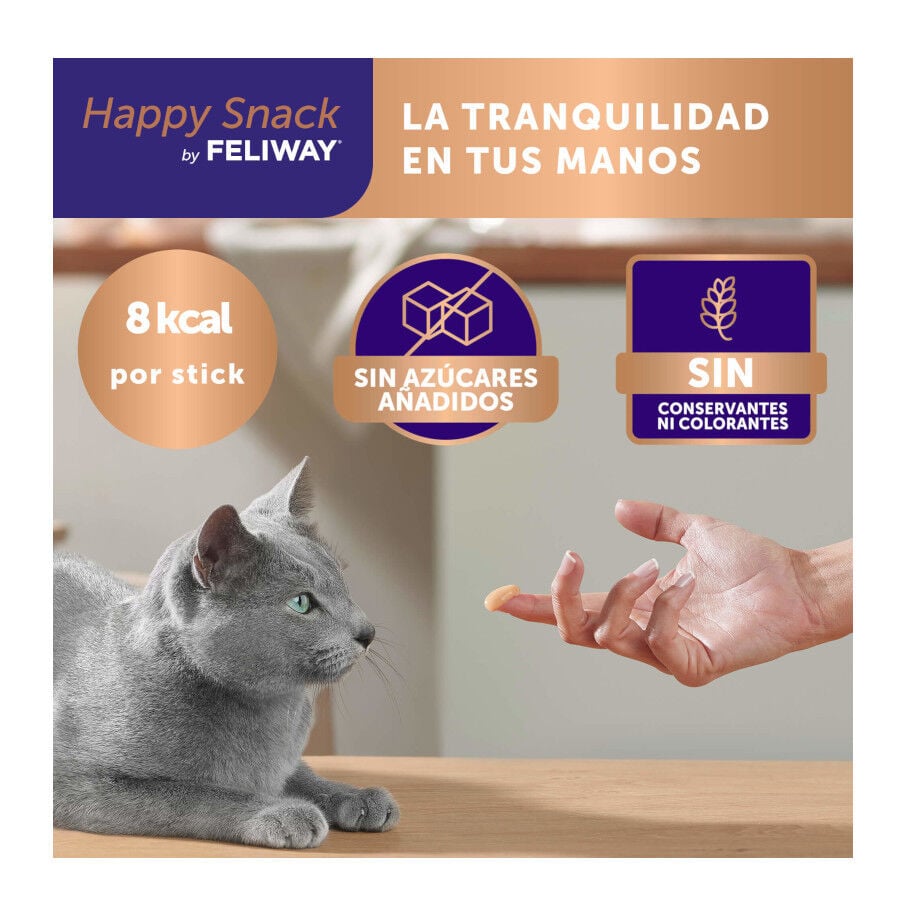 6 sobres x 10 g Feliway Sobres Happy Snack Relajante Pollo para gatos, , large Imagen numero 7