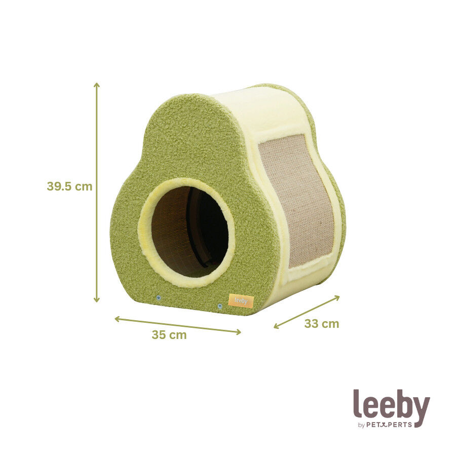 Leeby Alphonse cama nido con rascador en forma de aguacate para gatos, , large Imagen numero 4