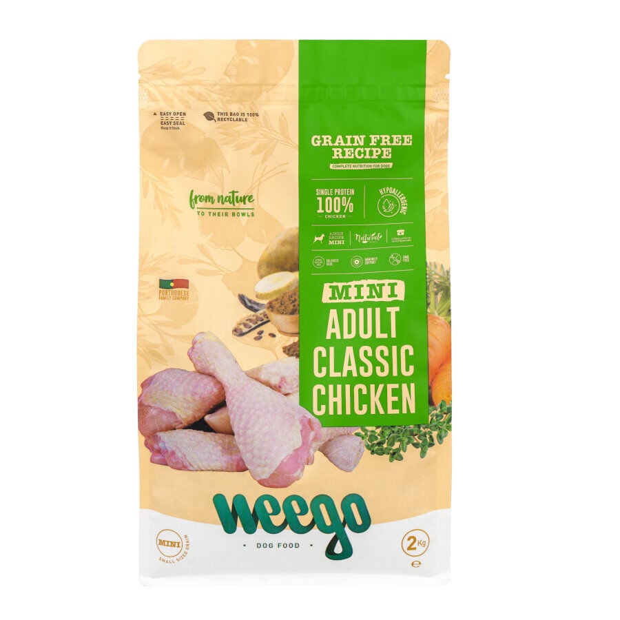 Weego Grain Free Mini Adult Classic Pollo pienso para perros, , large Imagen numero 1