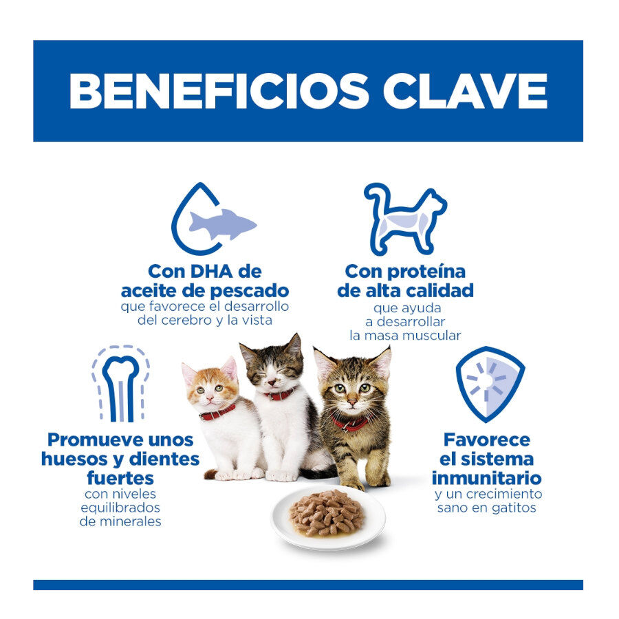85 g Hill's Science Plan Kitten Pollo sobre en salsa para gatitos, , large indicador imagen numero 4