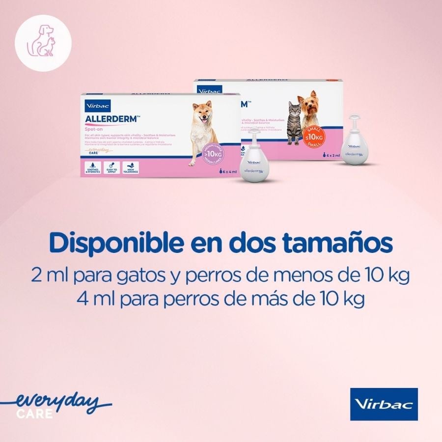 Virbac Allerderm spot on Pipetas dermatol&oacute;gicas para el cuidado de la piel Perros y Gatos., , large Imagen numero 6