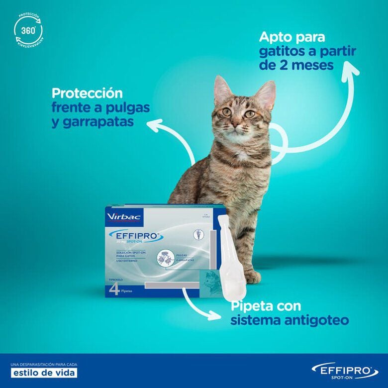 Virbac Effipro pipetas antiparasitarias gatos, , large Imagen numero 2