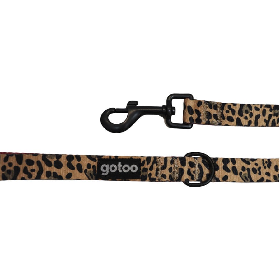 Gotoo Correa estampada leopardo perros, , large indicador imagen numero 4