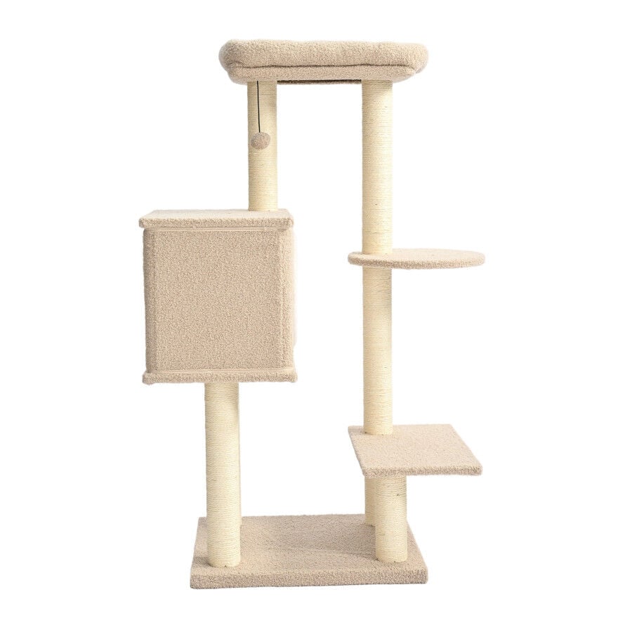 Leeby Boucle Collection &aacute;rbol rascador con cama nido y juguete para gatos, , large Imagen numero 8