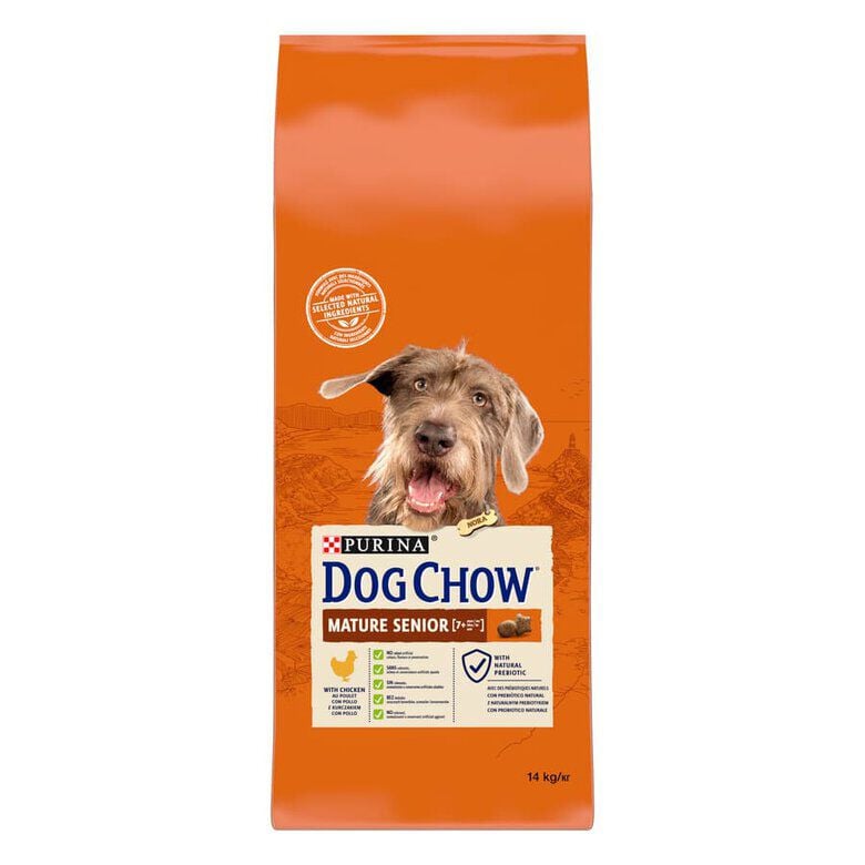 Dog Chow Mature Senior Pollo pienso para perros indicador imagen numero 1