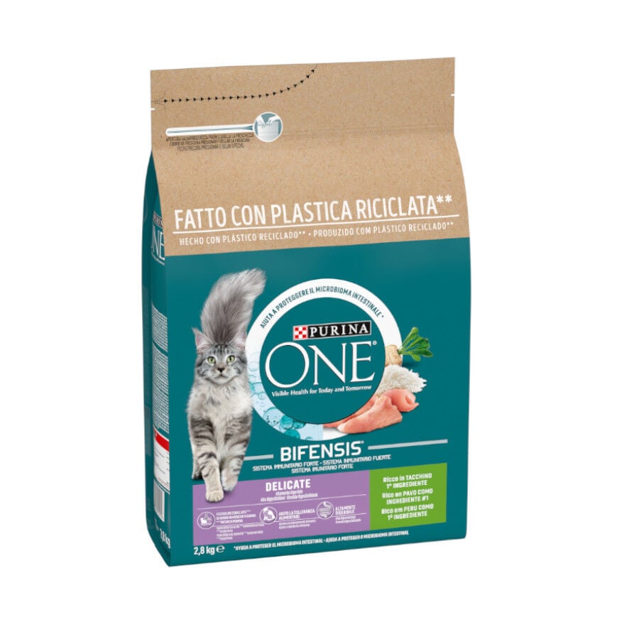2.8 kg One Sensitive Bifensis Pavo y Arroz pienso para gatos, , large indicador imagen numero 1