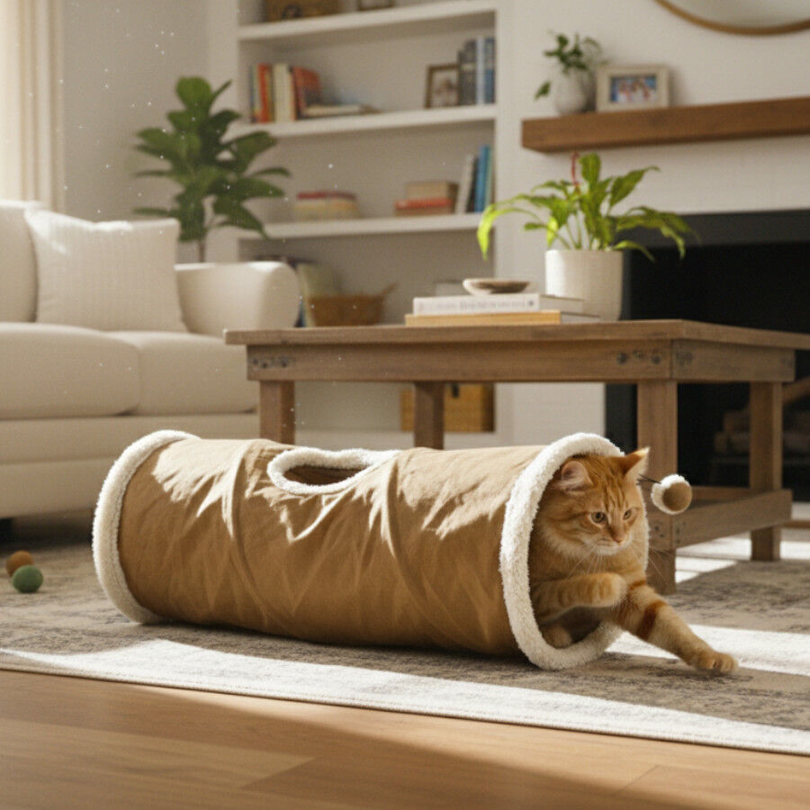 All For Paws Tunel plegable Marr&oacute;n para gatos&nbsp;, , large indicador imagen numero 1