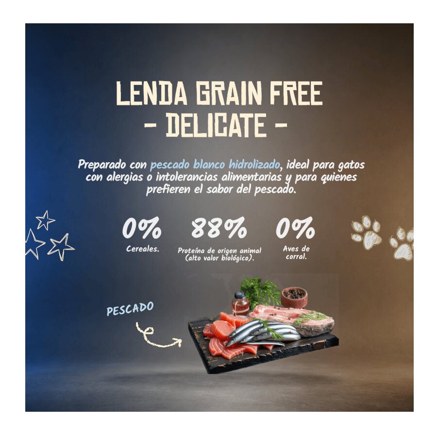 5 Kg Lenda Grain Free Pescado Blanco pienso para gatos, , large Imagen numero 4