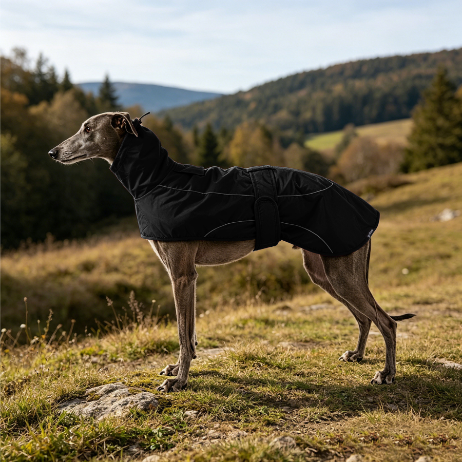 Gotoo Chaqueta Impermeable Negro para galgos, , large Imagen numero 1