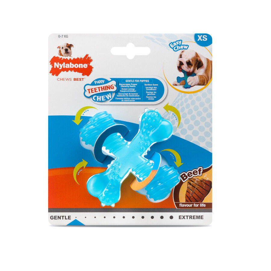 Nylabone Hueso X Mordedor Sabor a Carne para cachorros, , large indicador imagen numero 4