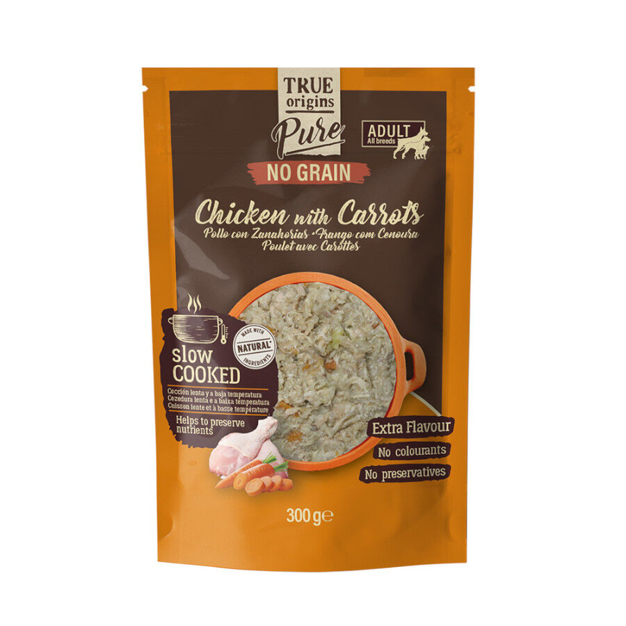 300 g True Origins Pure Gently Coocked Pollo sobre para perros, , large Imagen numero 1