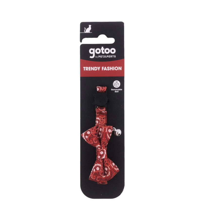 Gotoo Collar rojo con cascabel extra&iacute;ble para gatos, , large indicador imagen numero 4