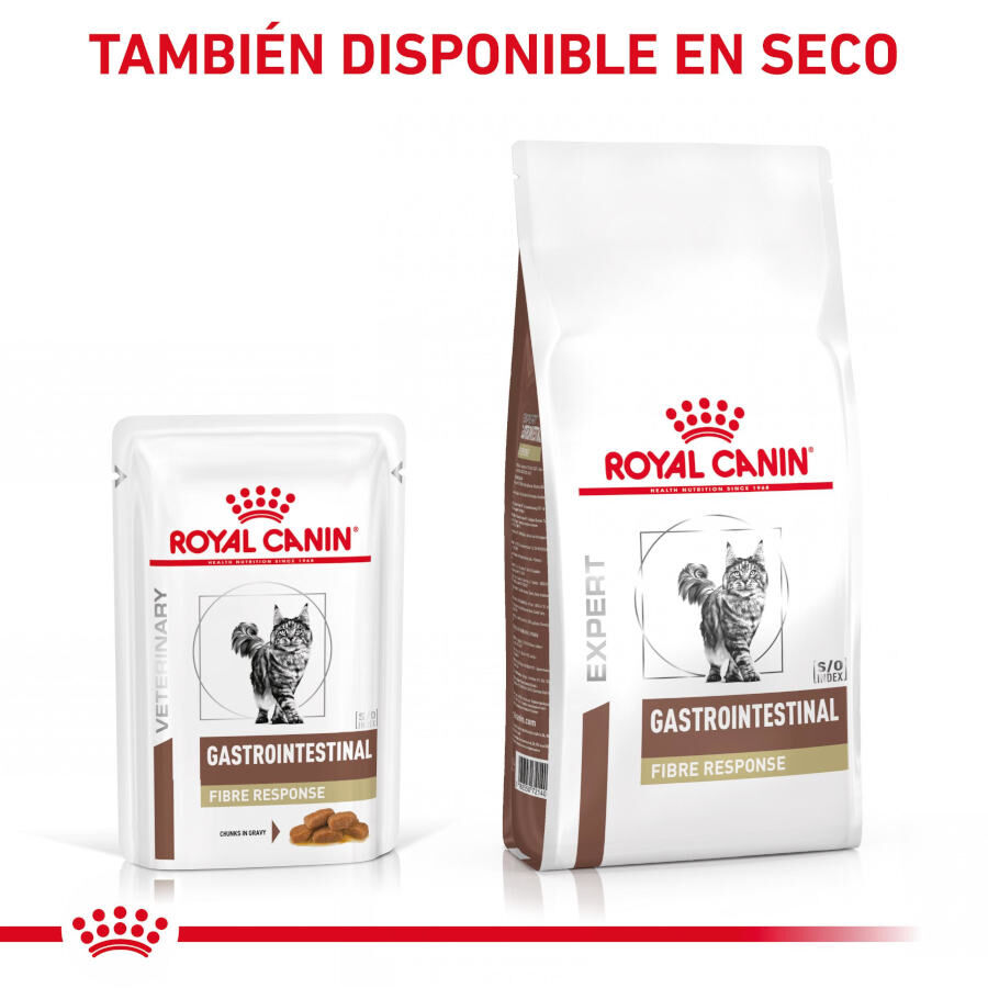 12 sobres x 85 g Royal Canin Gastrointestinal Fibre Response L&aacute;minas en Salsa Sobre para gatos, , large indicador imagen numero 9
