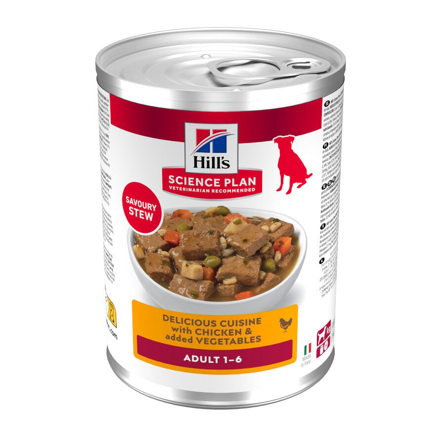 363 g  Hill's Science Plan Adult Estofado con pollo y verduras lata para perros, , large Imagen numero 1