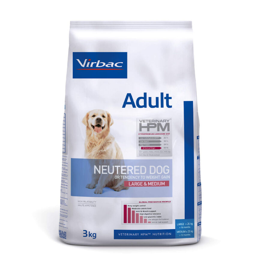 7 kg  Virbac Veterinary HPM Adult Neutered Large y Medium pienso para perros, , large indicador imagen numero 1