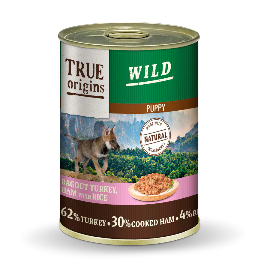 400 g True Origins Wild Puppy Pavo y Jam&oacute;n Cocido con Arroz lata para perros, , large Imagen numero 1