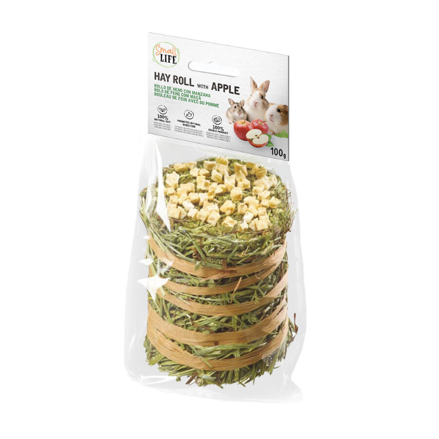 100 g Small Life Rollo de Heno con Manzana Snack para roedores y conejos, , large indicador imagen numero 1