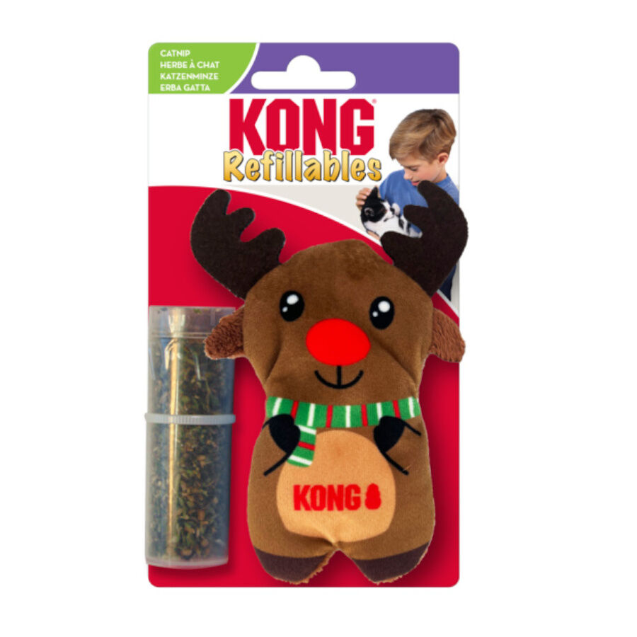 Kong Holiday Refillables Reno de peluche para gatos, , large indicador imagen numero 2
