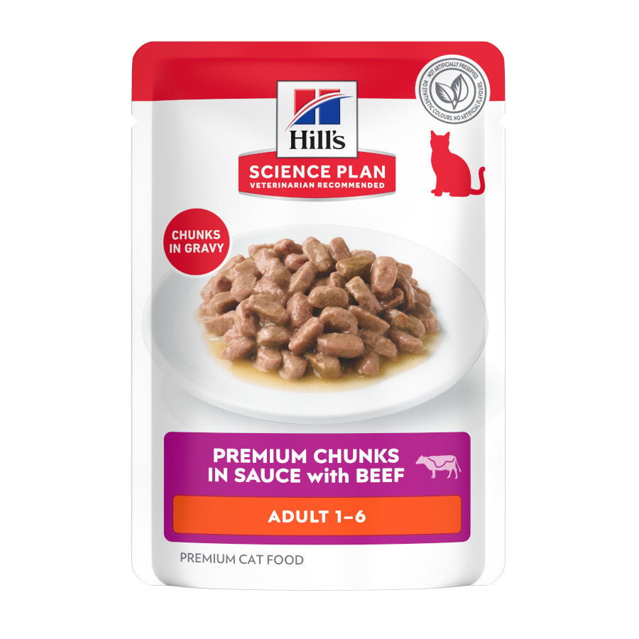 85 g Hill's Science Plan Adult Ternera Sobre en Salsa para gatos, , large indicador imagen numero 1