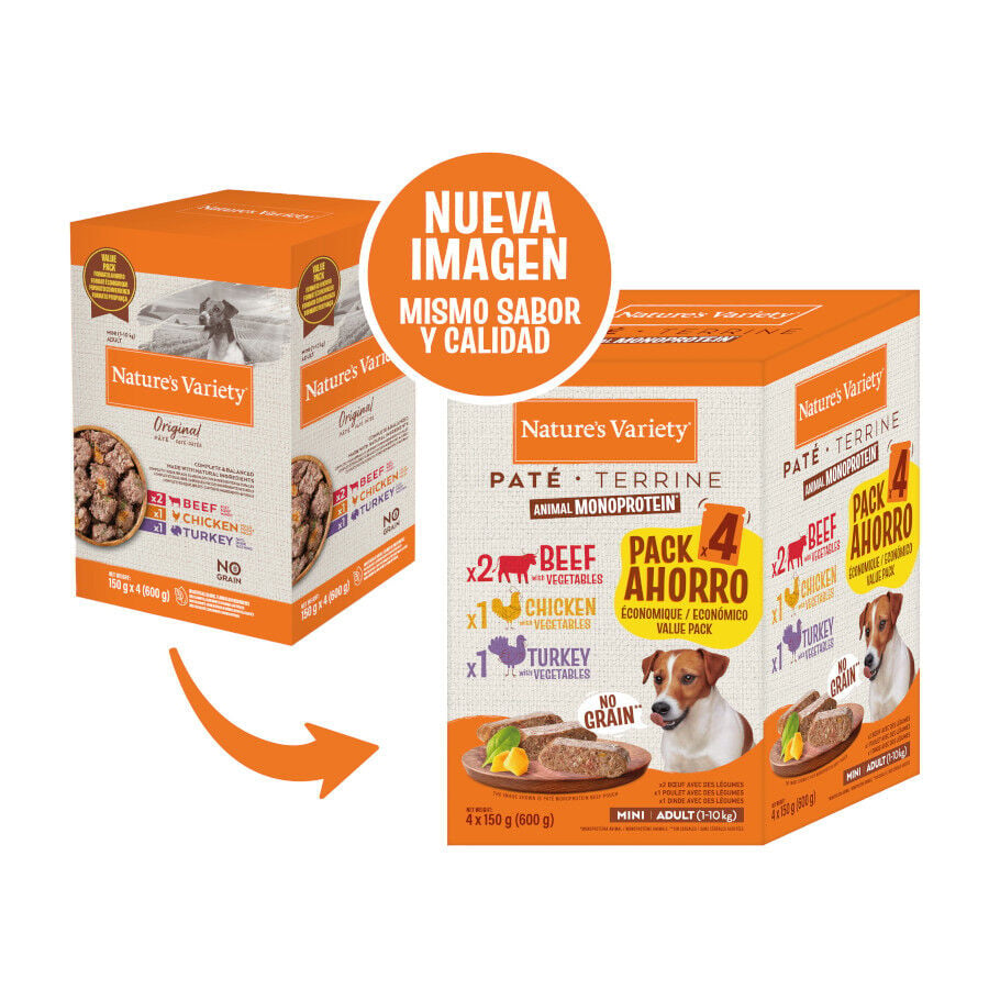 4 sobres x 150 g Nature's Variety Adult Mini Pat&eacute; sobre para perros, , large Imagen numero 2