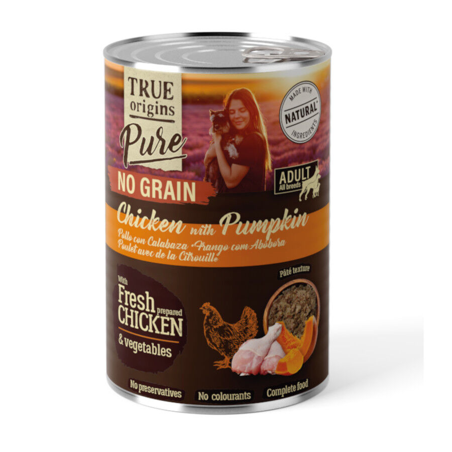 400 g True Origins Pure Adulto Pollo lata para Perros, , large Imagen numero 1