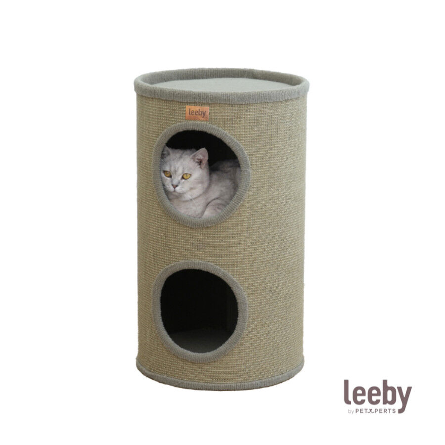 Leeby BonBon barril rascador con cama nido para gatos