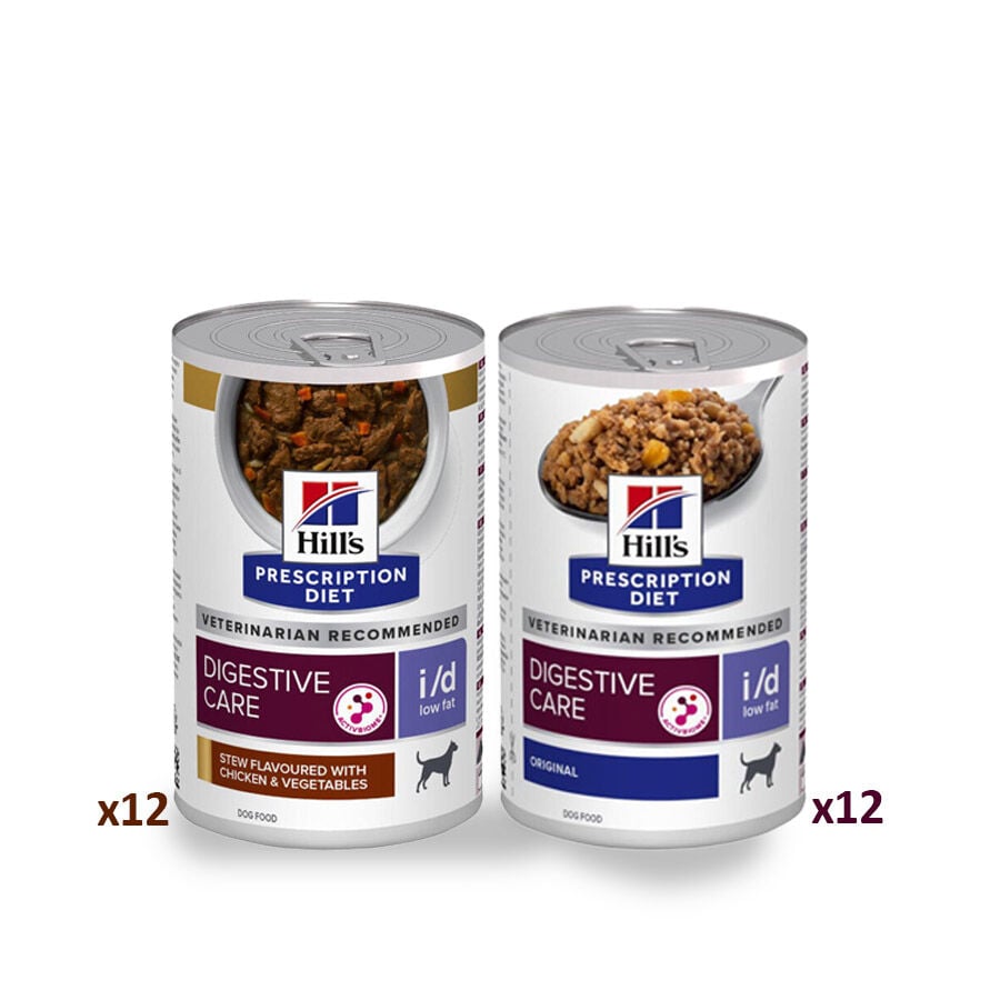 Hill's Prescription Diet Digestive Care i/d Low Fat Pack comida h&uacute;meda para perros