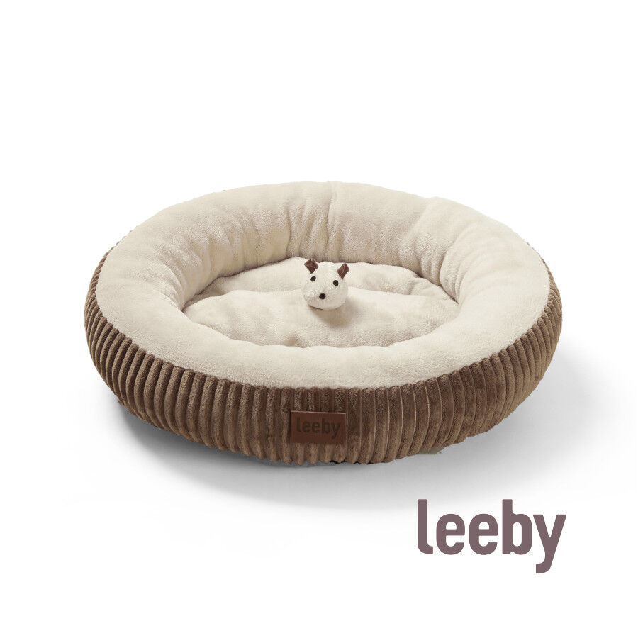 Leeby cuna redonda suave marr&oacute;n para gatos, , large indicador imagen numero 2