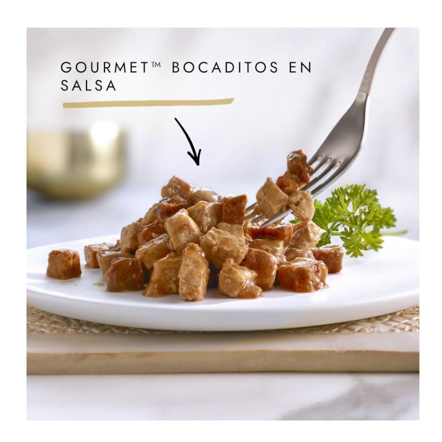 85 g Gourmet Gold Bocaditos Salm&oacute;n y Pollo para gatos, , large Imagen numero 2